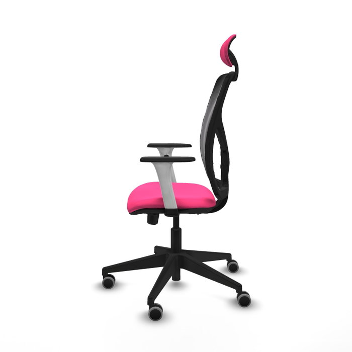 PIQUERAS Y CRESPO Silla de oficina Motilla Rosa y Negro PIQUERAS Y CRESPO Silla de oficina Motilla Rosa y Negro