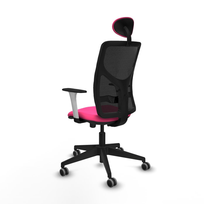 PIQUERAS Y CRESPO Silla de oficina Motilla Rosa y Negro PIQUERAS Y CRESPO Silla de oficina Motilla Rosa y Negro