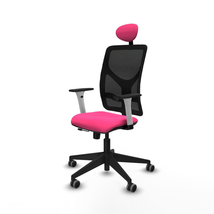 PIQUERAS Y CRESPO Silla de oficina Motilla Rosa y Negro PIQUERAS Y CRESPO Silla de oficina Motilla Rosa y Negro