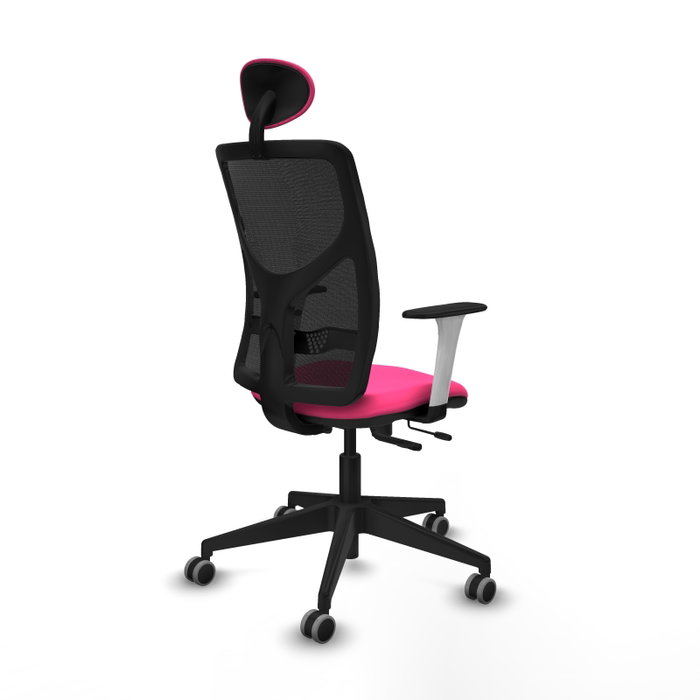 PIQUERAS Y CRESPO Silla de oficina Motilla Rosa y Negro PIQUERAS Y CRESPO Silla de oficina Motilla Rosa y Negro