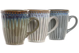 DKD Home Decor Taza Moderna Verde Azul 9 x 10.5 x 12 cm (12 Unidades)