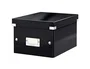 Caja Para Almacenamiento Leitz Click&Store 85% Carton Reciclado 7 Litros Pequeña 216X160X282 Mm Negro