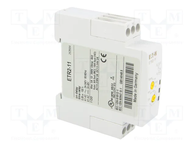 EATON ELECTRIC ETR2-11 Relé de tiempo SPDT 24-240V AC/DC