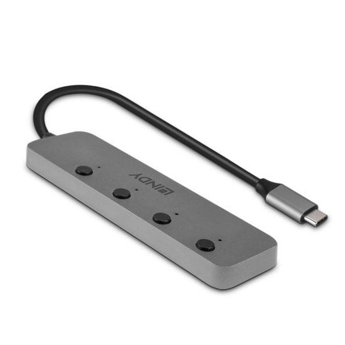 Lindy Hub USB 3.2 Gen 1 Type-C 5000 Mbit/s Gris 43383 Lindy Hub USB 3.2 Gen 1 Type-C 5000 Mbit/s Gris 43383