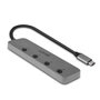 Lindy Hub USB 3.2 Gen 1 Type-C 5000 Mbit/s Gris 43383