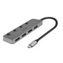 Lindy Hub USB 3.2 Gen 1 Type-C 5000 Mbit/s Gris 43383