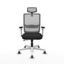 PIQUERAS Y CRESPO Silla de oficina Haches con mecanismo Sincro/Traslack Negro y Gris