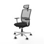 PIQUERAS Y CRESPO Silla de oficina Haches con mecanismo Sincro/Traslack Negro y Gris