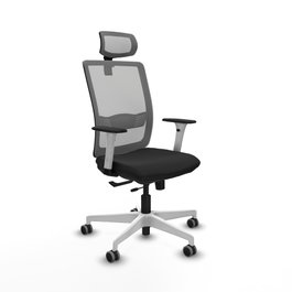 PIQUERAS Y CRESPO Silla de oficina Haches con mecanismo Sincro/Traslack Negro y Gris