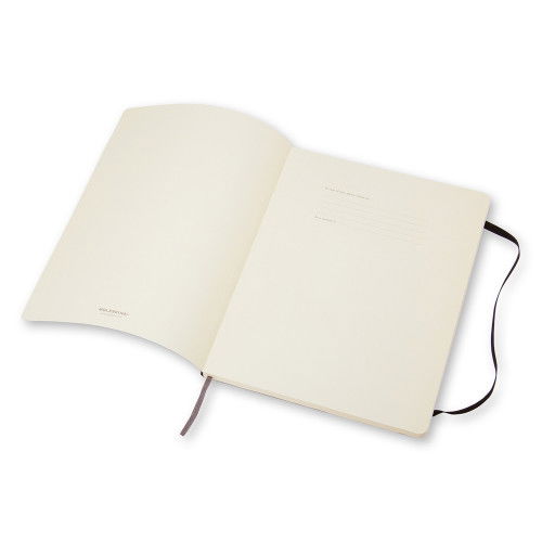 Cuaderno Moleskine Clasico Tapa Blanda 19X25 192H 70Gr. Horizontal Con Goma Negra