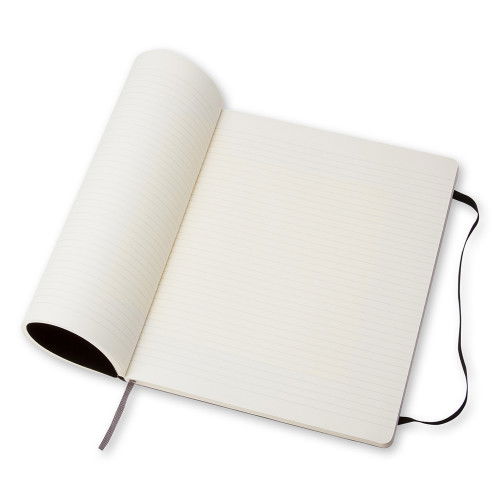 Cuaderno Moleskine Clasico Tapa Blanda 19X25 192H 70Gr. Horizontal Con Goma Negra