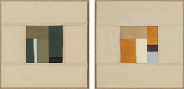 DKD Home Decor Cuadro Lino MDF 60x60x3,2 Moderno Surtido de 2 Unidades