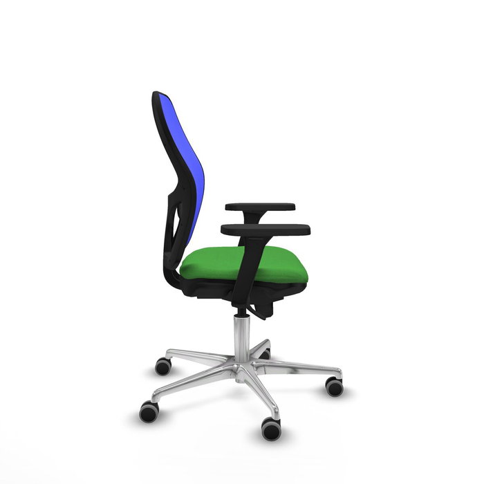 PIQUERAS Y CRESPO Silla de oficina Jorquera Verde/Azul con brazos 3D