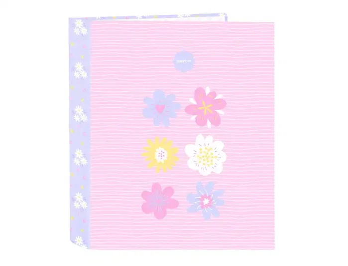 Safta Carpeta de cartón Folio Bouquet con 4 anillas Safta Carpeta de cartón Folio Bouquet con 4 anillas