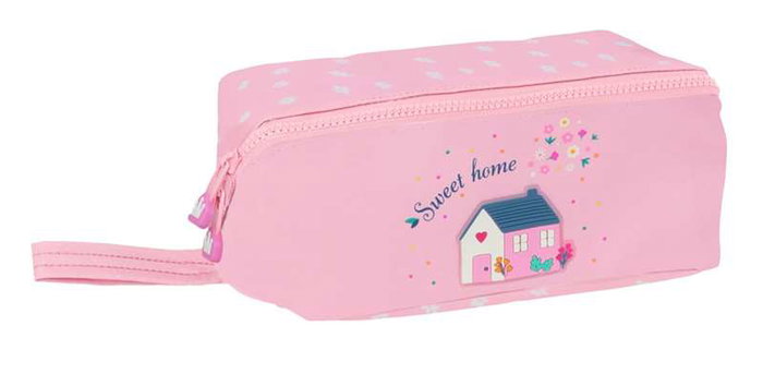Estuche Escolar Glow Lab Sweet home Rosa 22 x 10 x 10 cm