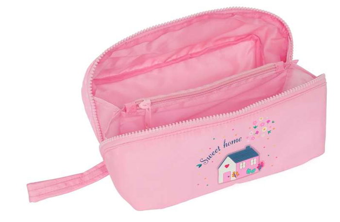 Estuche Escolar Glow Lab Sweet home Rosa 22 x 10 x 10 cm