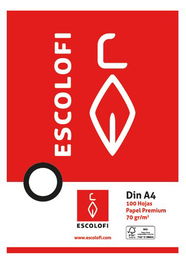 Papel Escolofi A4 100H 70Gr Cuadric.8X8 C/Margen