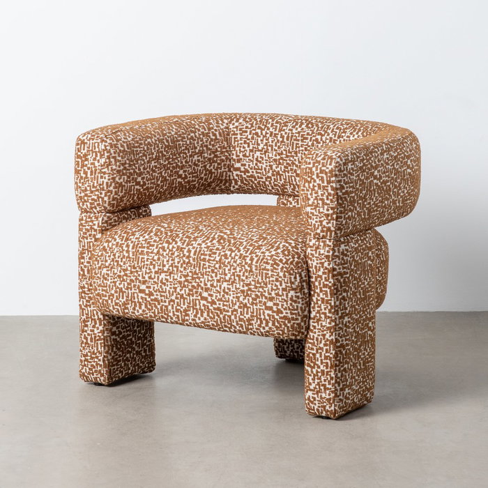 Sillón Caqui Tejido Salón 81 X 72 X 69 cm Sillón Caqui Tejido Salón 81 X 72 X 69 cm