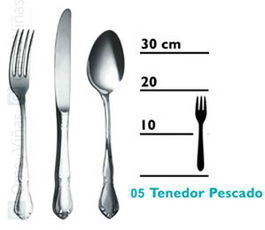 VENECIA Tenedor de Pescado - Tenedor de la Colección Venecia, Cubiertos (Set de 12)