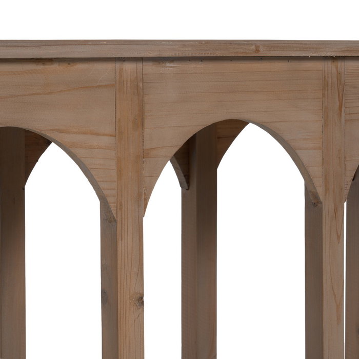 Consola Natural Madera de Pino Entrada 210 X 38 X 90 cm Consola Natural Madera de Pino Entrada 210 X 38 X 90 cm