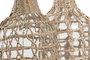 DKD Home Decor Jarrón Cristal y Mimbre Tipo Botella Surtido de 2