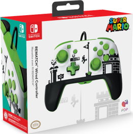PDP Rematch Wired Controller Super Mario Retro para Switch 2, Lite y OLED