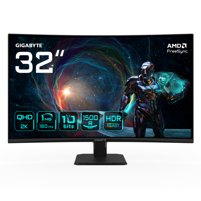 Gigabyte GS32QCA Monitor Gaming Curvo 31.5 QHD 180Hz 1ms VA Gigabyte GS32QCA Monitor Gaming Curvo 31.5 QHD 180Hz 1ms VA