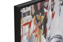 DKD Home Decor Cuadro Moderno Abstracto Mujer Multicolor Lienzo 100 x 100 x 3.5 cm (2 Unidades)