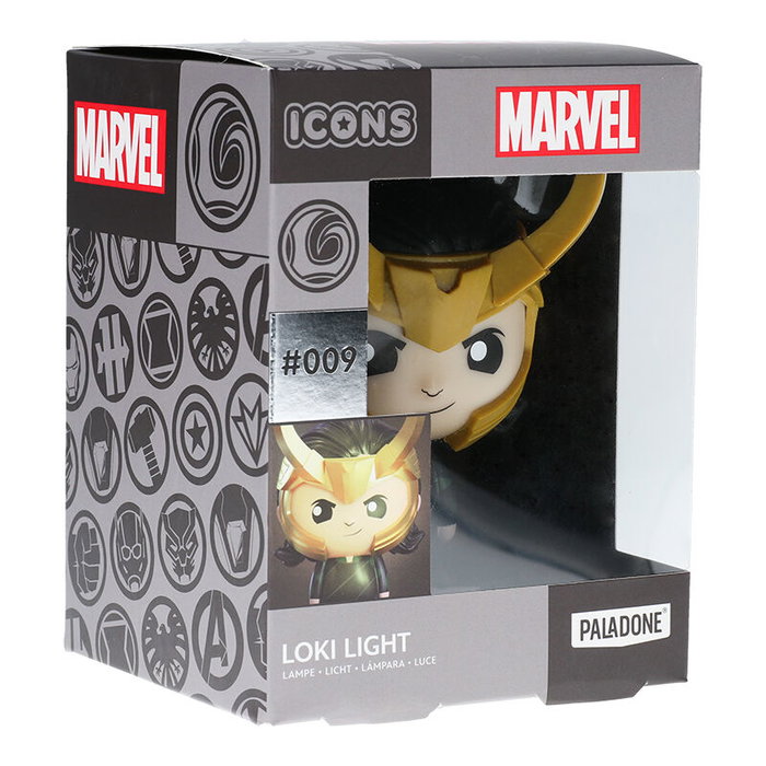 Paladone Lámpara Icon Marvel Avengers Loki - Lámpara de decoración con pilas, 12 cm