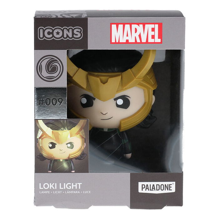 Paladone Lámpara Icon Marvel Avengers Loki - Lámpara de decoración con pilas, 12 cm