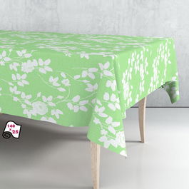 Exma Rollo de Hule Mantel Hojas Verde Claro 140 cm x 25 m