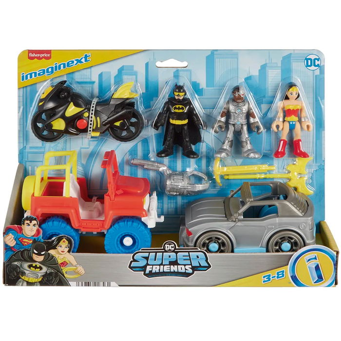 Mattel Imaginex Figuras y Vehiculos DC Super Friends Superhéroes 7.5 cm