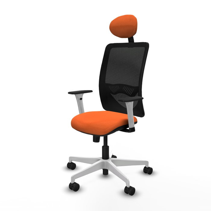 PIQUERAS Y CRESPO Silla de oficina Zulema Naranja y Negro