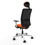 PIQUERAS Y CRESPO Silla de oficina Zulema Naranja y Negro