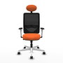 PIQUERAS Y CRESPO Silla de oficina Zulema Naranja y Negro