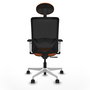 PIQUERAS Y CRESPO Silla de oficina Zulema Naranja y Negro