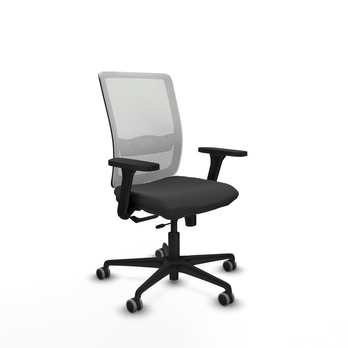 PIQUERAS Y CRESPO Silla de oficina Haches con mecanismo Sincro/Traslack Gris oscuro y Blanco PIQUERAS Y CRESPO Silla de oficina Haches con mecanismo Sincro/Traslack Gris oscuro y Blanco
