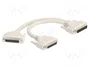 DeLOCK 67172 Adaptador Y-Kabel Splitter D-Sub HD 44 Pin a 2 x D-Sub HD 44 Pin Buchse con tornillos, Beige, 30 cm