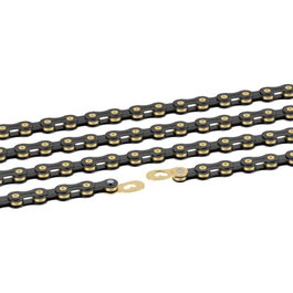 Wippermann Cadena ConneX 10SB Black Edition - 10 Velocidades - 114 Eslabones - Acero Negro-Oro