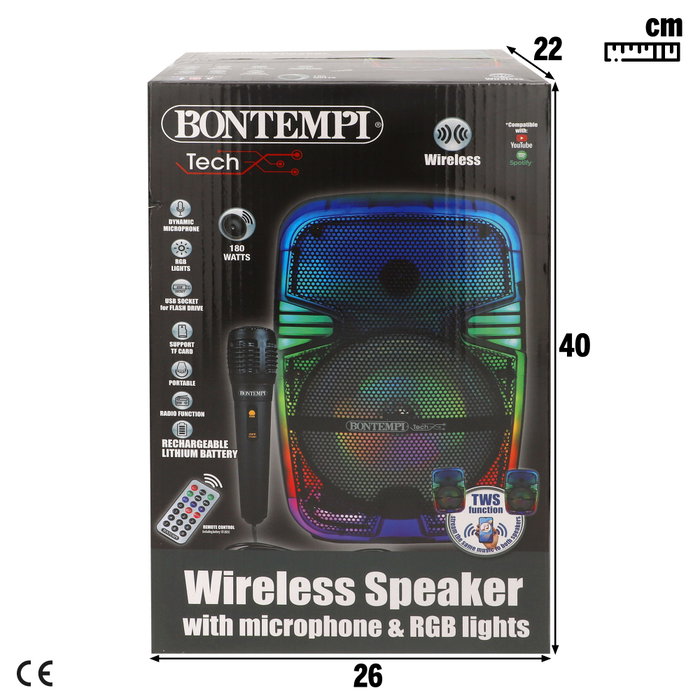 Bontempi Altavoz inalámbrico con asa