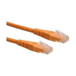 ROLINE Patch Cable Cat6 Clase E UTP Naranja 0.3m - Cable de Red RJ-45 Macho a Macho, U/UTP 24 AWG, Impedancia 100 Ohm