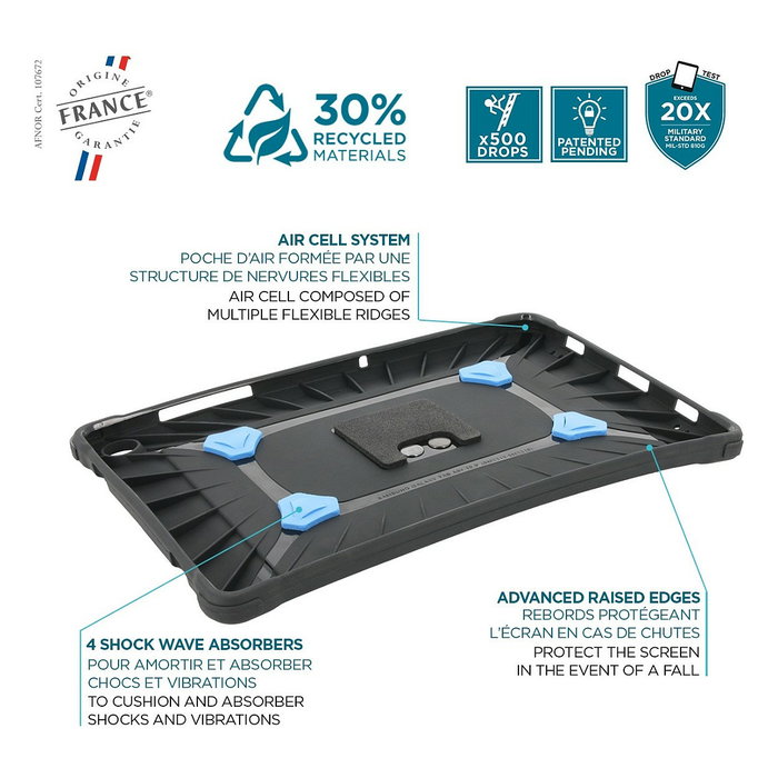 Mobilis Protech Funda con Correa de Mano 360 y Soporte para Galaxy Tab A9+ Mobilis Protech Funda con Correa de Mano 360 y Soporte para Galaxy Tab A9+