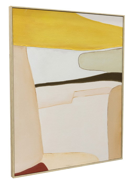 DKD Home Decor Cuadro Lino PS Abstracto Multicolor Set de 2 (80x100 cm)