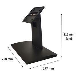 10POS Soporte para Monitor de Escritorio, VESA 100x75 mm, Base Estable para Terminales y Pantallas, Color Negro, Modelo 10Pos Vesa 100x75