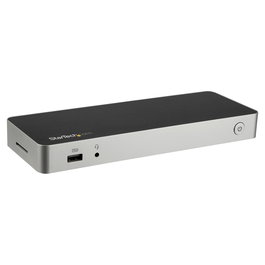 StarTech Dock USB C para 2 Monitores 4K 30Hz con HDMI y DisplayPort - Hub con PD 60W, 4x USB-A 3.0, Ethernet Gb, Audio, Compatible Thunderbolt 3