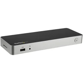 StarTech Dock USB C para 2 Monitores 4K 30Hz con HDMI y DisplayPort - Hub con PD 60W, 4x USB-A 3.0, Ethernet Gb, Audio, Compatible Thunderbolt 3