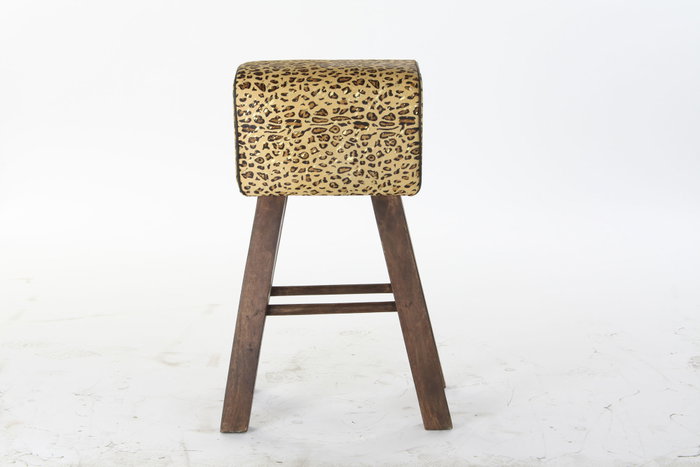 DKD Home Decor Taburete Colonial Marron Negro Madera Piel 43 x 35 x 75 cm DKD Home Decor Taburete Colonial Marron Negro Madera Piel 43 x 35 x 75 cm