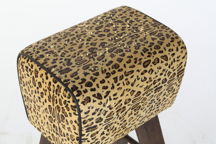 DKD Home Decor Taburete Colonial Marron Negro Madera Piel 43 x 35 x 75 cm DKD Home Decor Taburete Colonial Marron Negro Madera Piel 43 x 35 x 75 cm