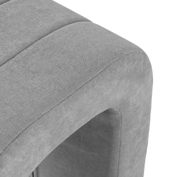 Versa Taburete Tapizado Gris Claro 38x45 cm Metal Terciopelo