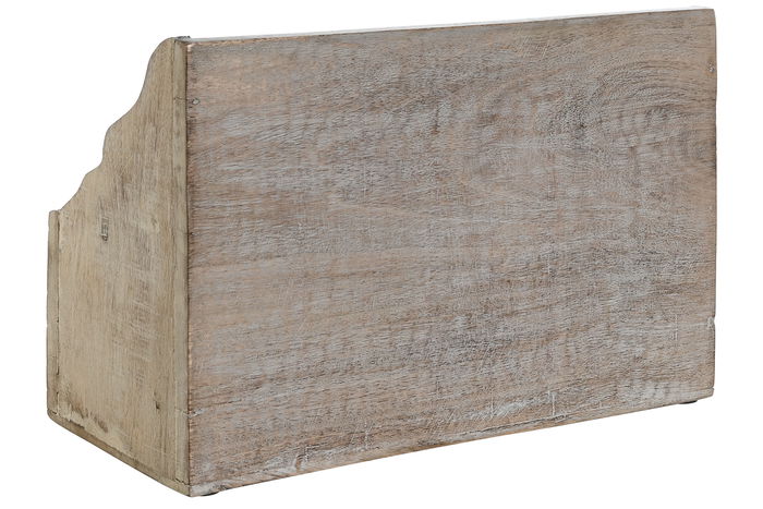 DKD Home Decor Organizador Natural Blanco 13 x 21 x 32 cm